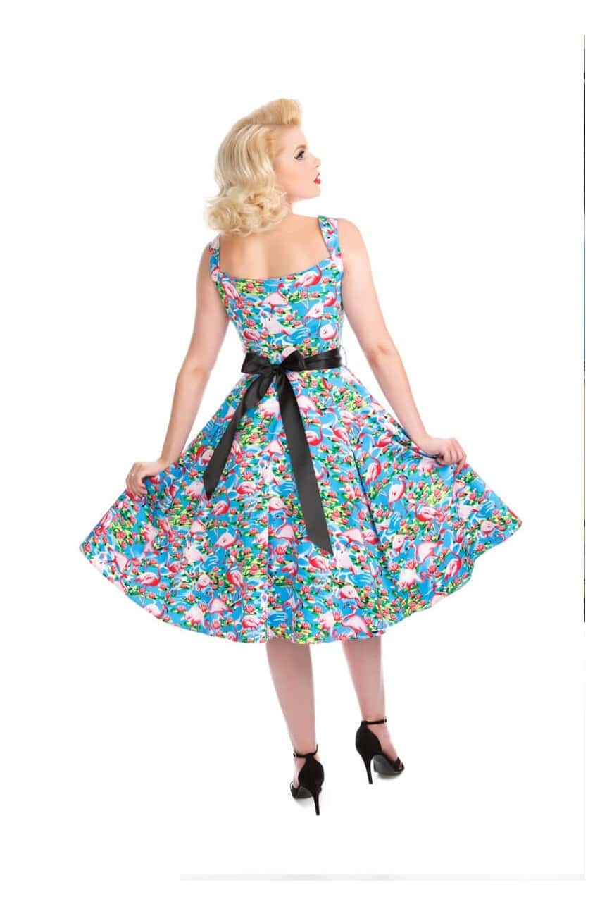 Robe vintage flaman rose