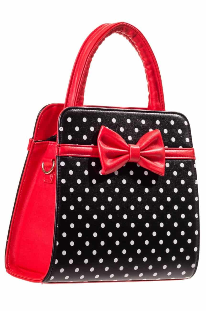 Sac vintage noir et rouge