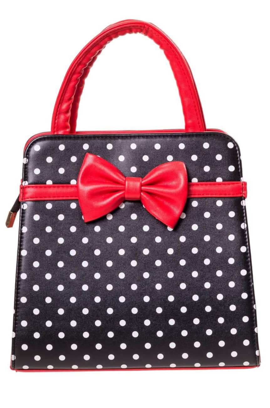 Sac pin up noeud noir et rouge