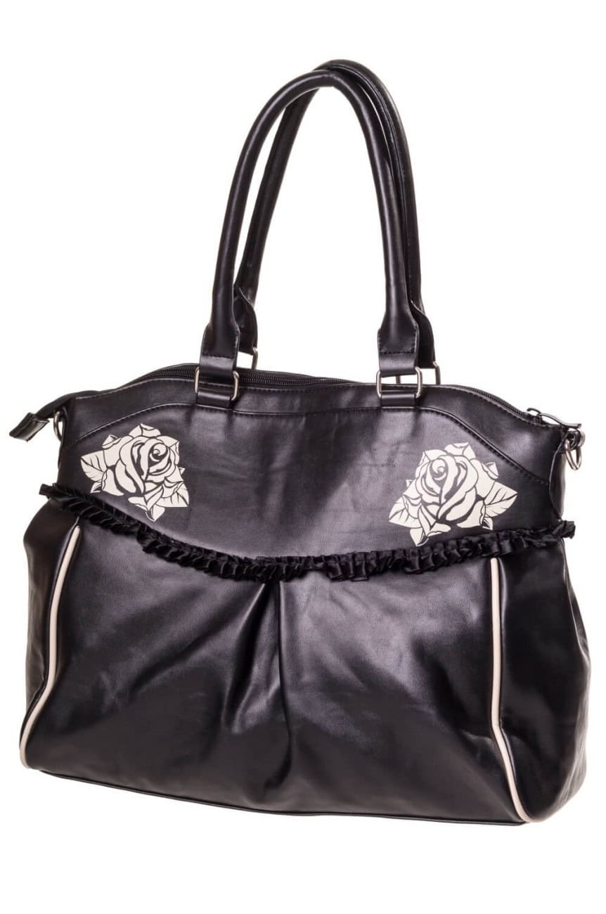 Sac noir rock a tête de mort