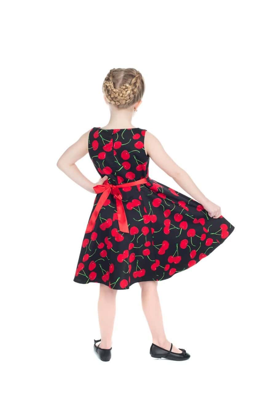 Robe enfant cerise syle pin up