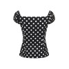 Haut fifties pois noir et blanc