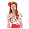 Haut vintage cerises