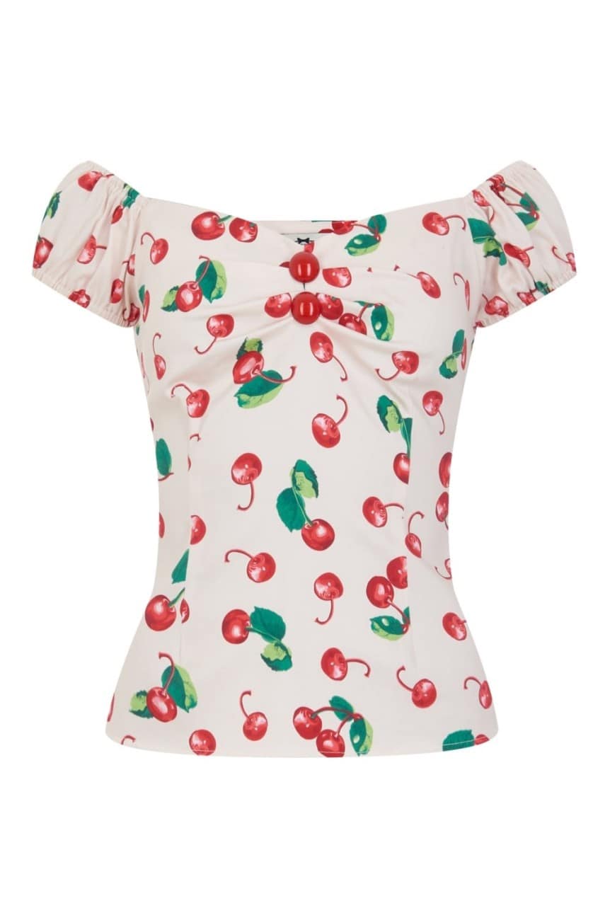 Haut vintage cerises