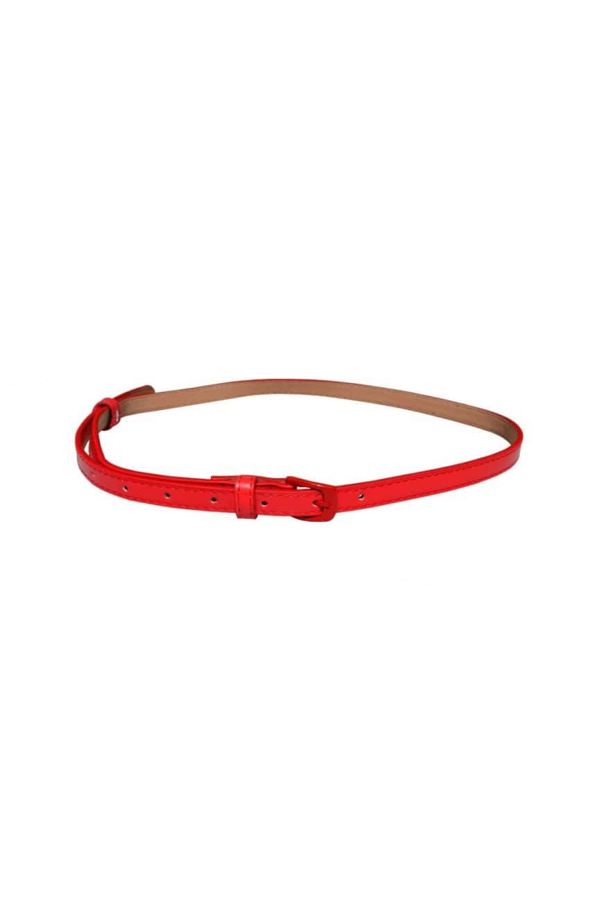 Ceinture vinyle rouge rétro