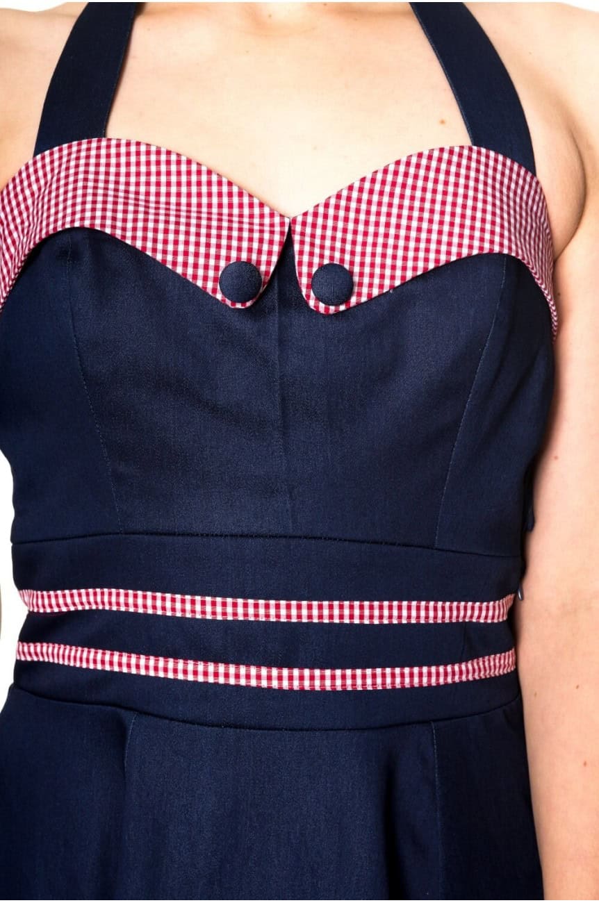 Robe rockabilly demin et vichy