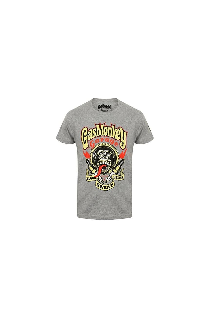 Tee shirt Gas monkey garage spark plug gris