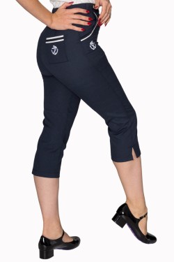 Pantacourt marin bleu