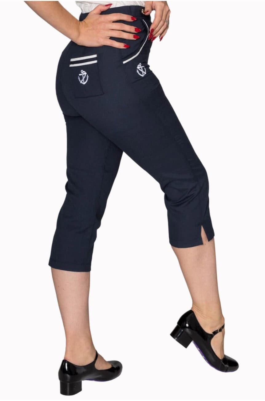 Pantacourt marin bleu
