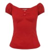 Haut rockabilly rouge