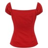 Haut rockabilly rouge
