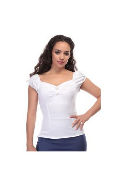 Haut rockabilly blanc