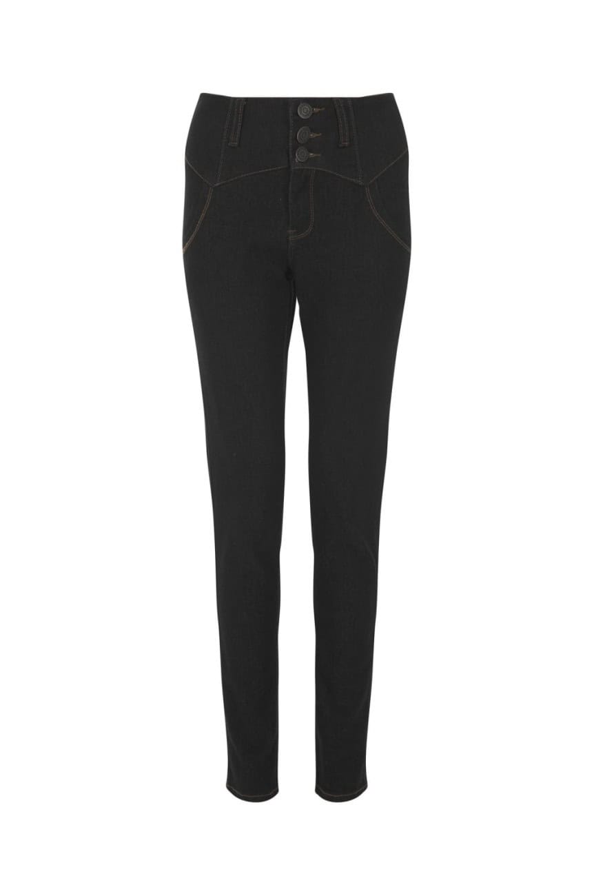 Jean noir rockabilly taille haute
