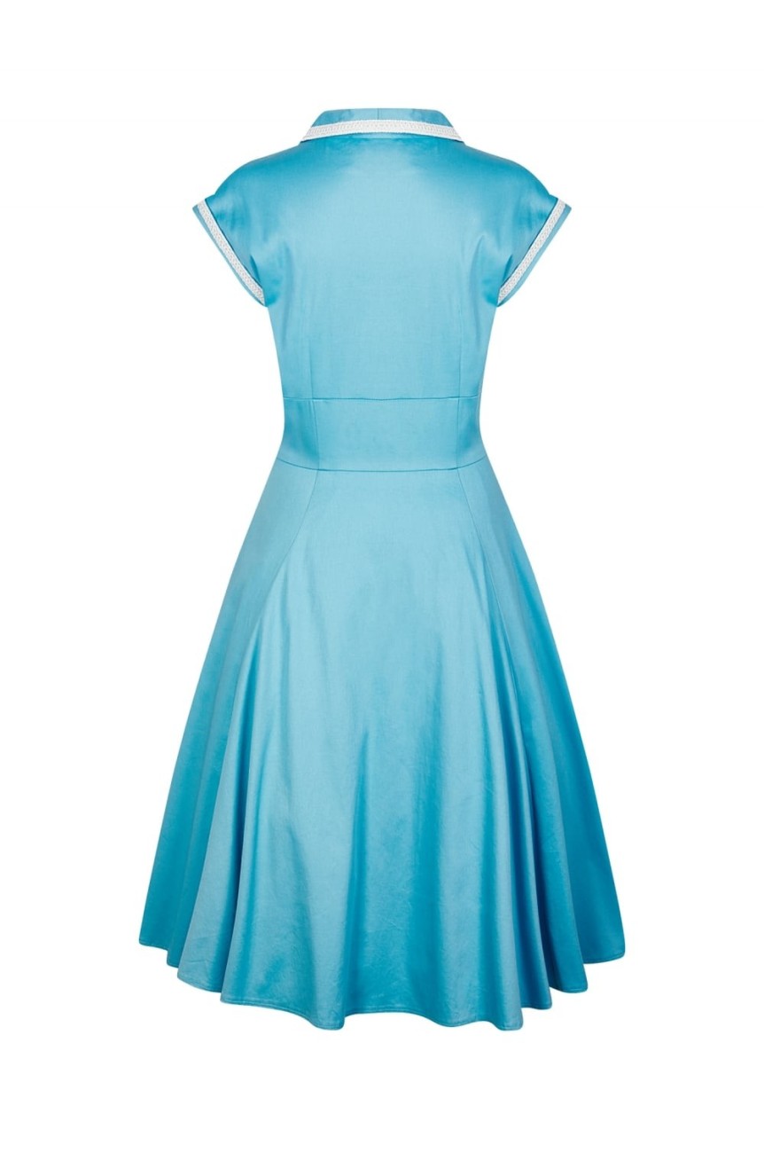 robe fifties bleue
