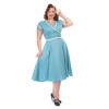 robe annee 50 bleue