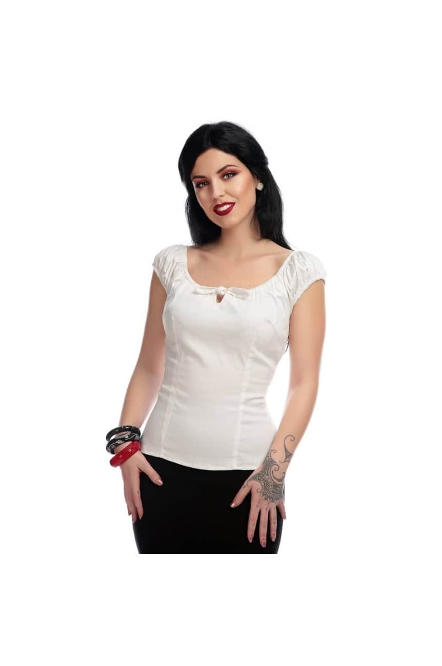Haut rockabilly blanc