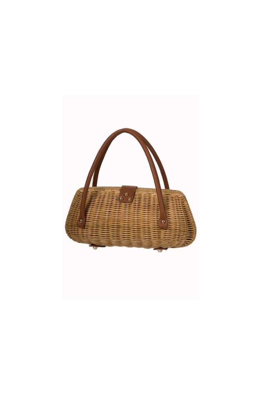 Sac rétro tréssé naturel