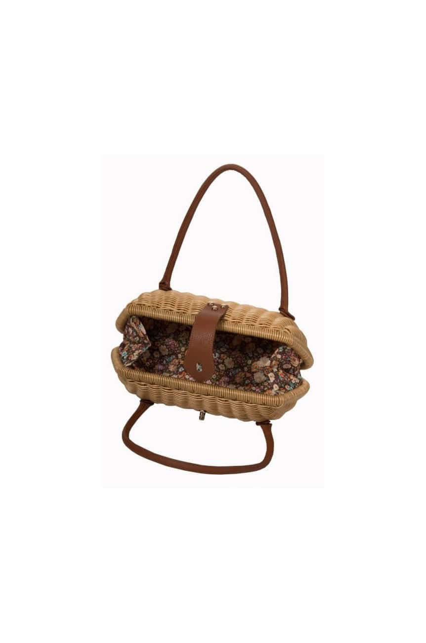 Sac rétro tréssé naturel