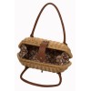 Sac rétro tréssé naturel