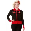 Cardigan noir et cerises
