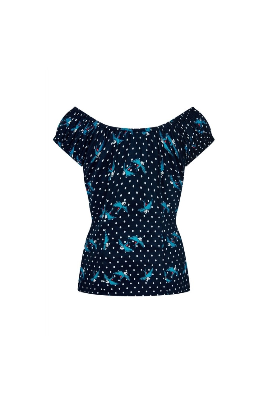 Haut vintage hirondelles