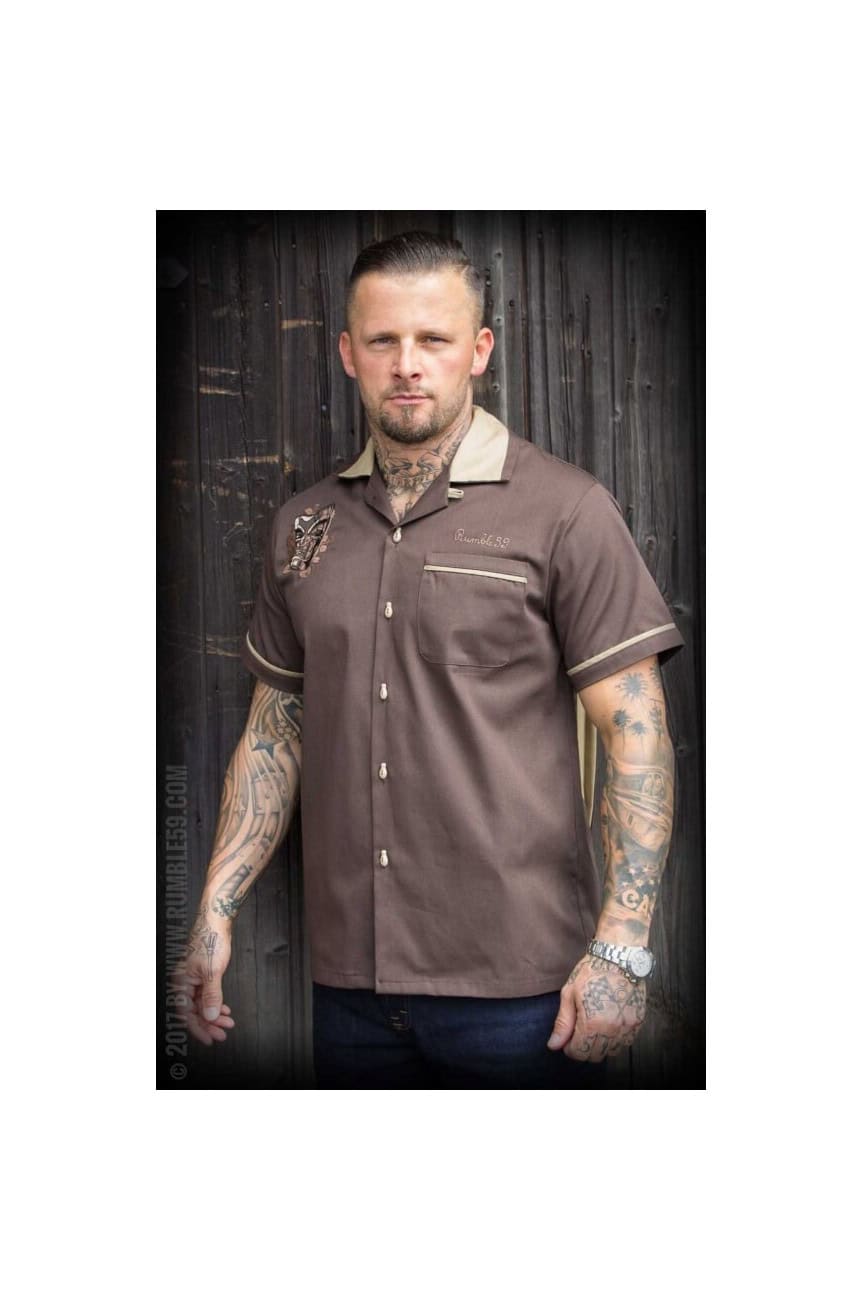 Chemise bowling woodie garage rumble59