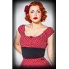 Haut rockabilly rouge a pois