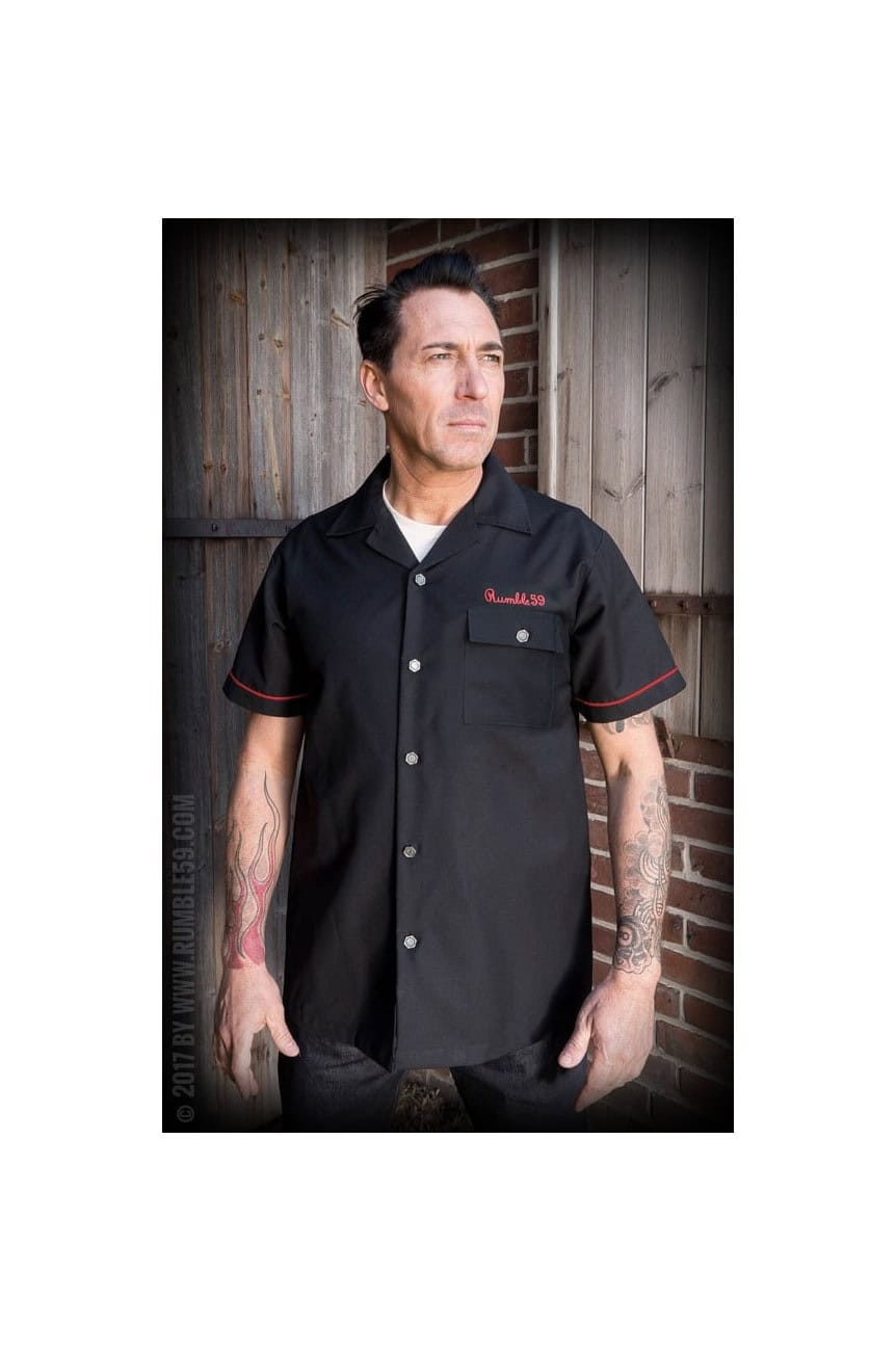 Chemise bowling rumble59 moto