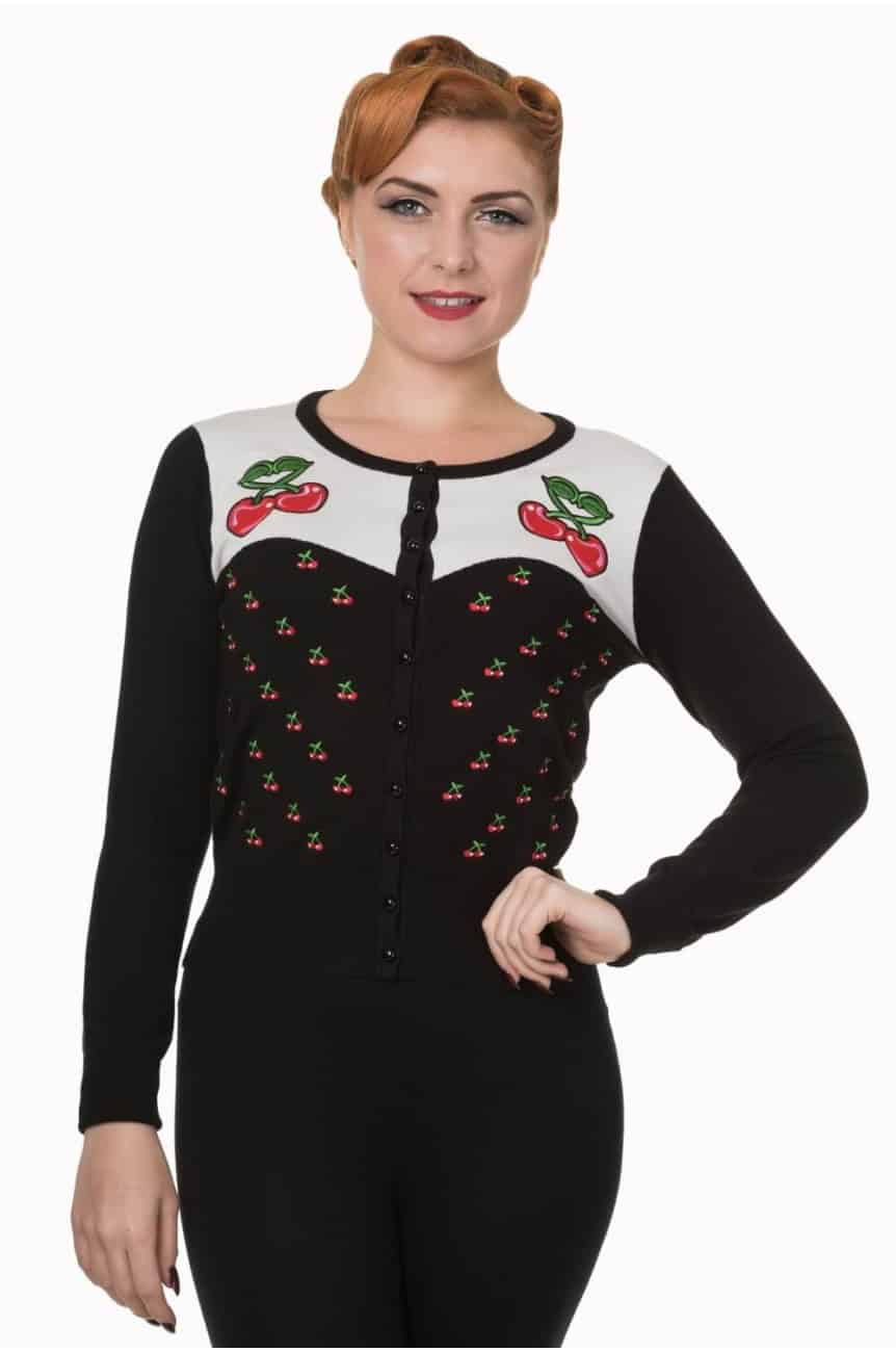 Cardigan fifties avec cerises