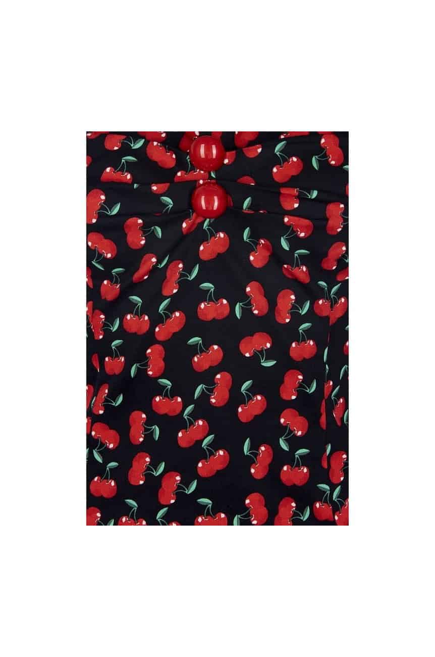 Haut cerises decoleté bateau 