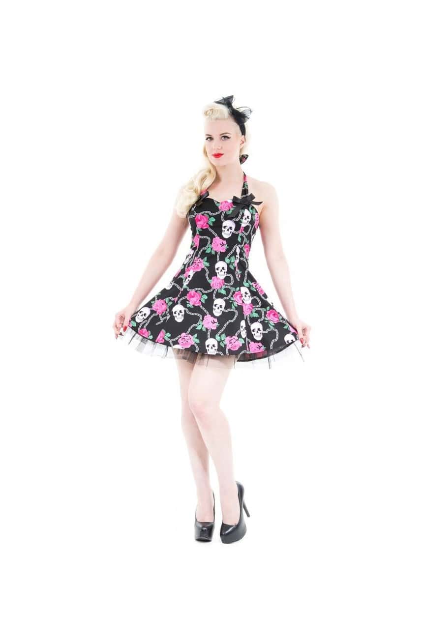 Robe rock avec roses
