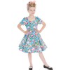 Robe pin up enfant flamant rose