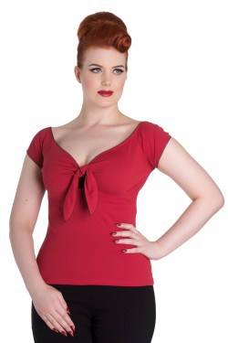 Haut vintage rouge