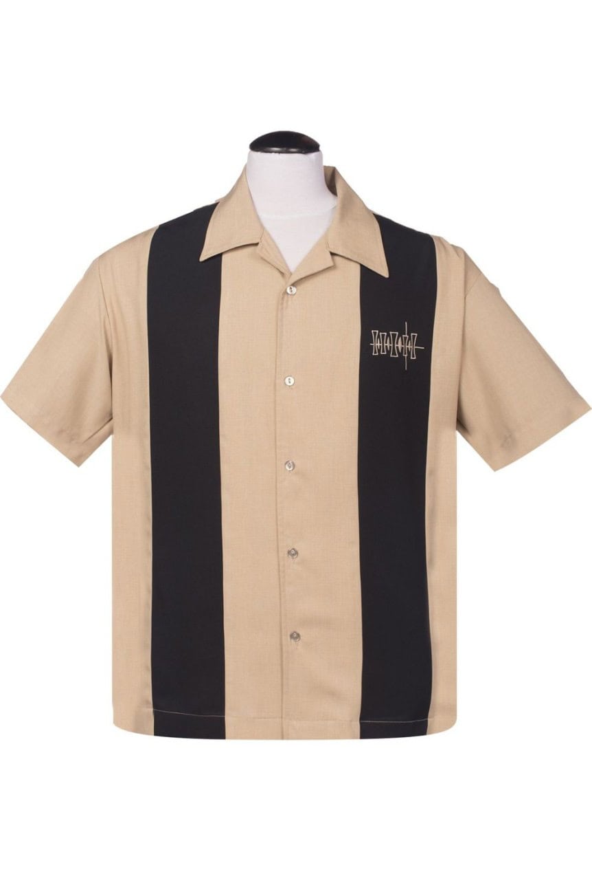 Chemise bowling beige