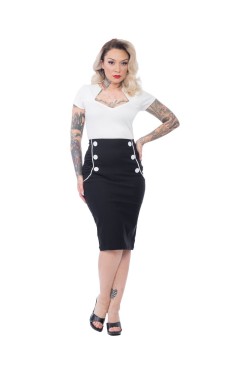 Jupe crayon noire pin up