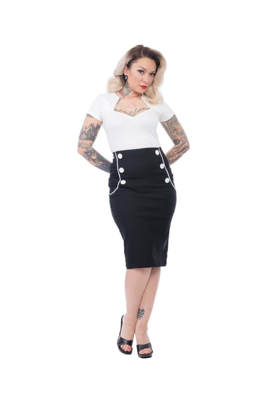 Jupe crayon annee50 pin up