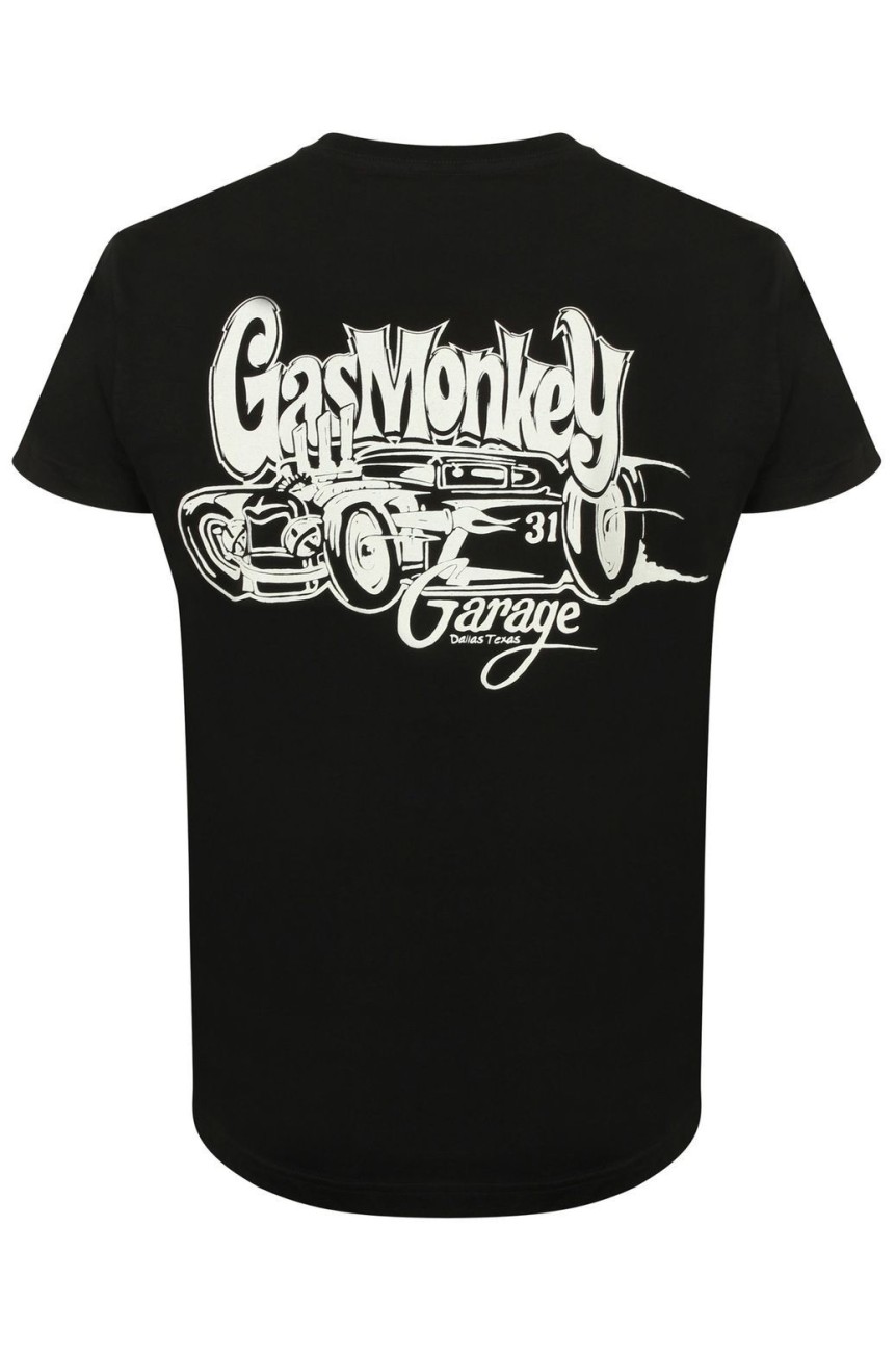 Tee shirt Gas monkey white car 31