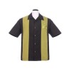 Chemise rockabilly noire et verte