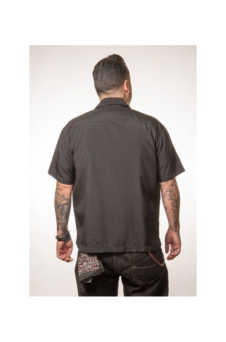 Chemise rockabilly noire et verte