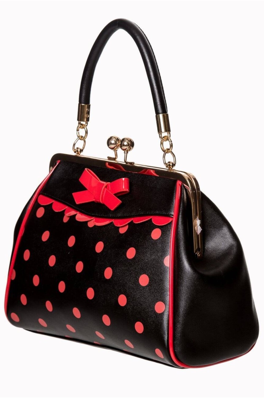 Sac vintage rock a pois rouges