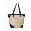 Sac vintage beige avec fleurs brodées
