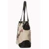 Sac vintage beige avec fleurs brodées