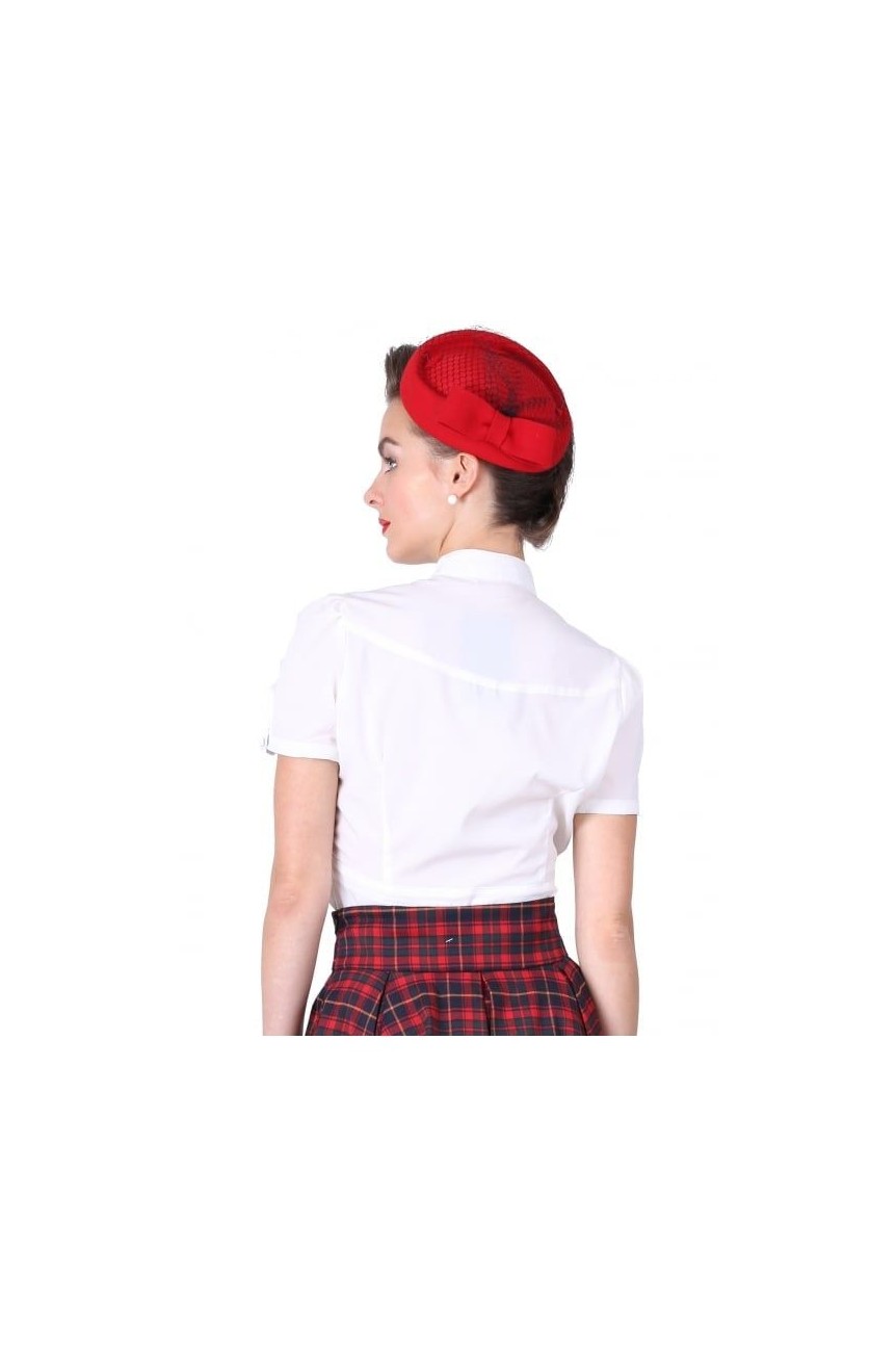 Chapeau pin up collectif vintage rouge