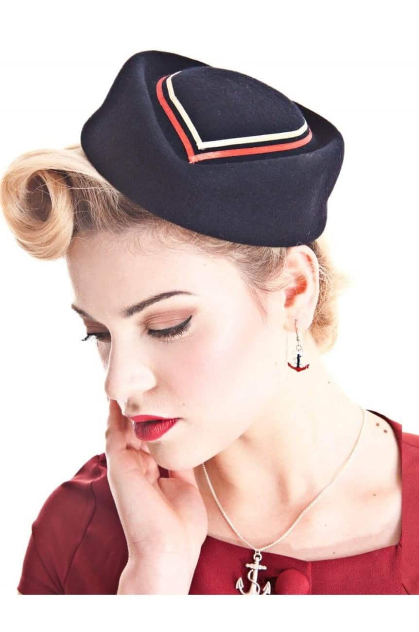 Chapeau pin up marin annee 40