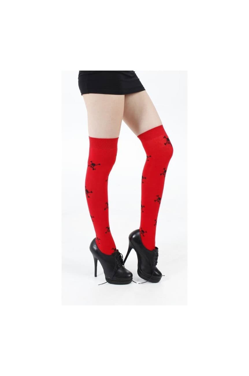 Chaussettes hautes rouges