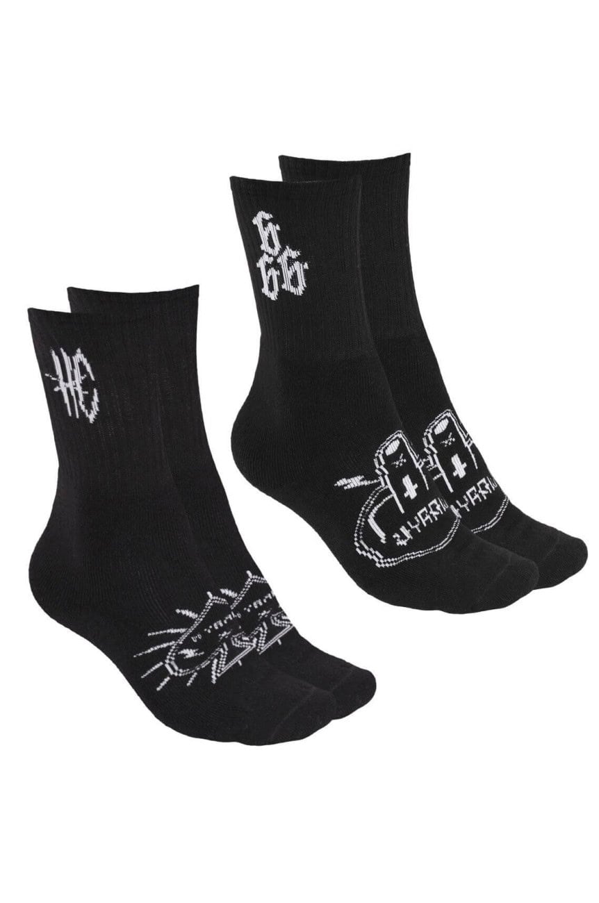 Chaussettes hyraw noires et blanches