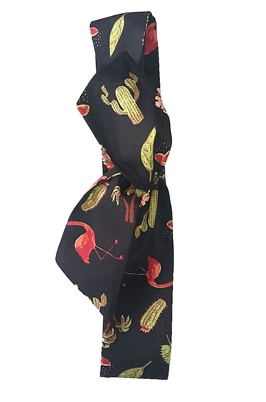 Bandeau vintage flamant rose et cactus