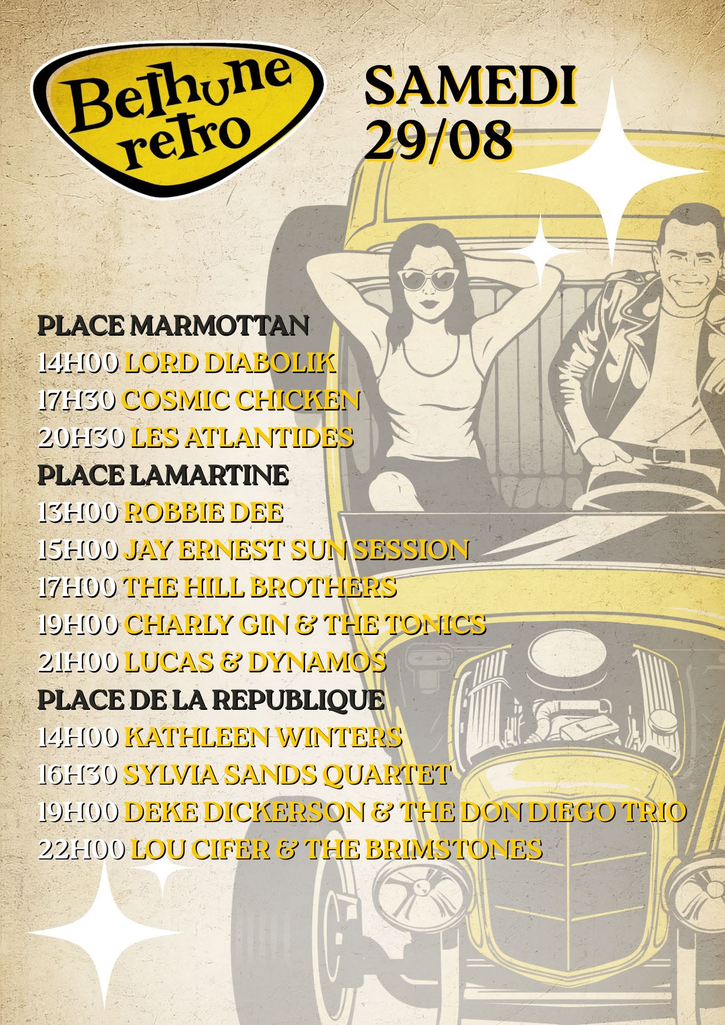 Bethune rétro Programme Samedi 29 Aout 2026