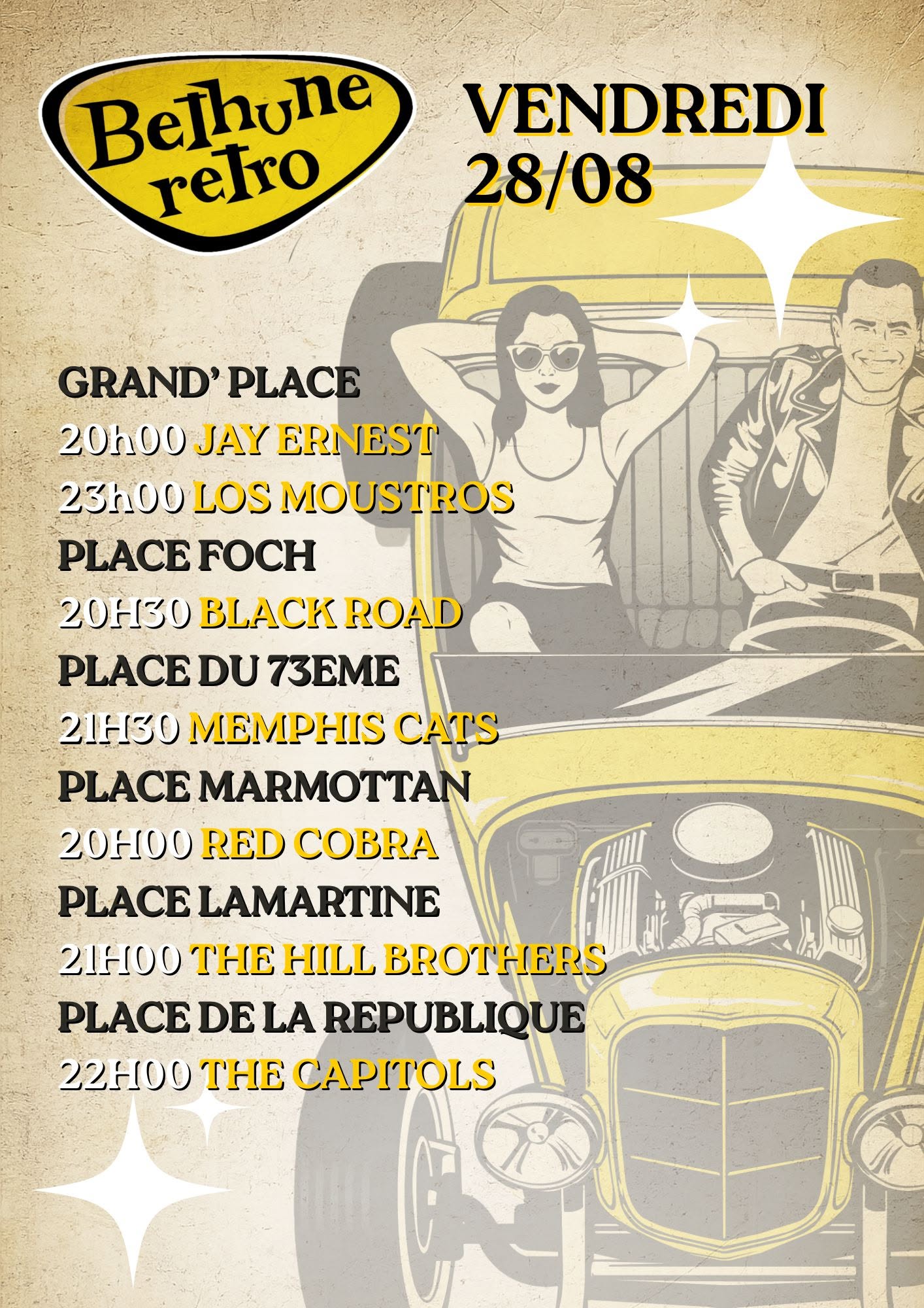 Bethune rétro Programme vendredi 28 Aout