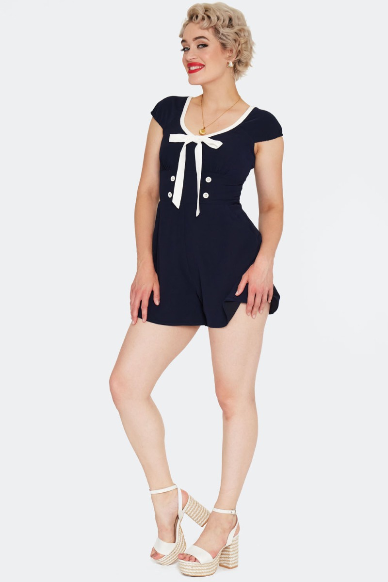 Combishort marin pin-up